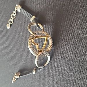 Two toned Brighton heart bracelet